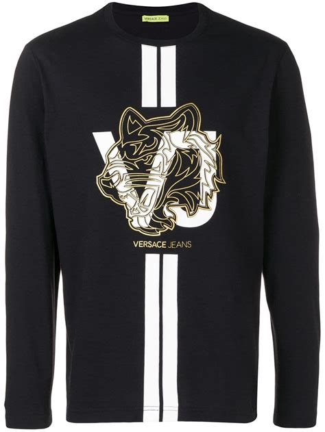 versace jeans tiger sweater black bluue|Versace Jeans Couture sweaters for Women .